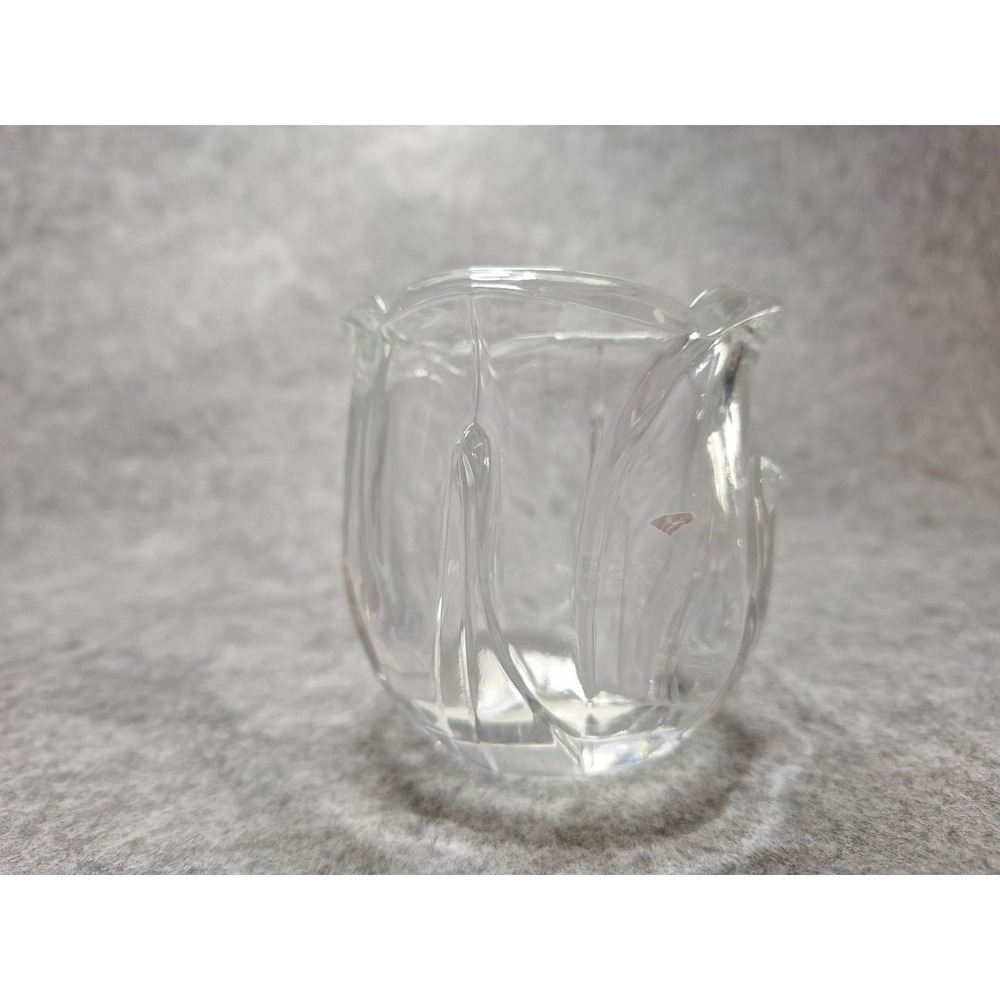DePlomb 24% Lead Crystal Votive Candle Holders Tulip‎ Shaped